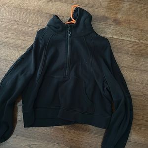 Scuba oversized half-zip hoodie
